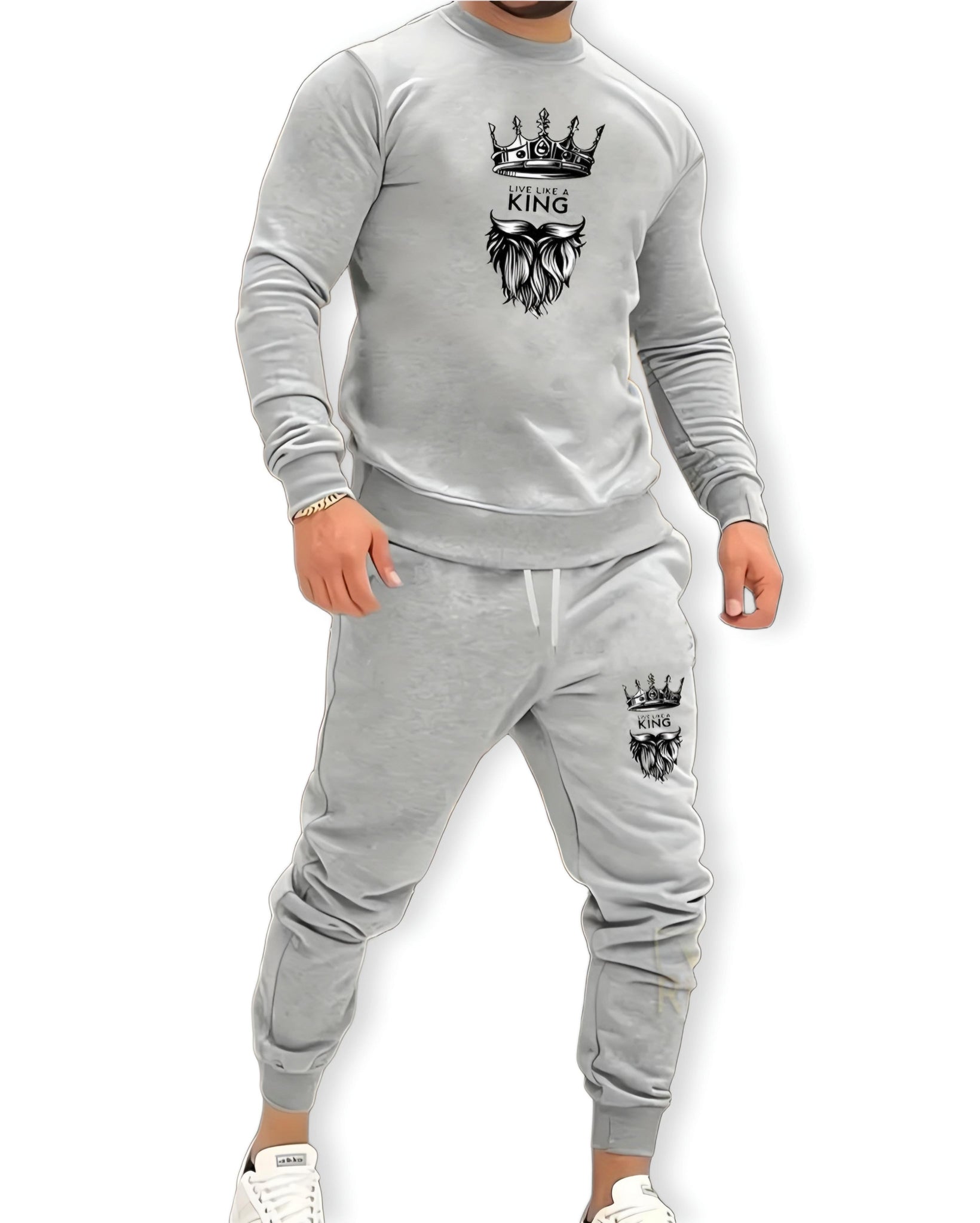 Premium Fabricone King Track Suit Silver