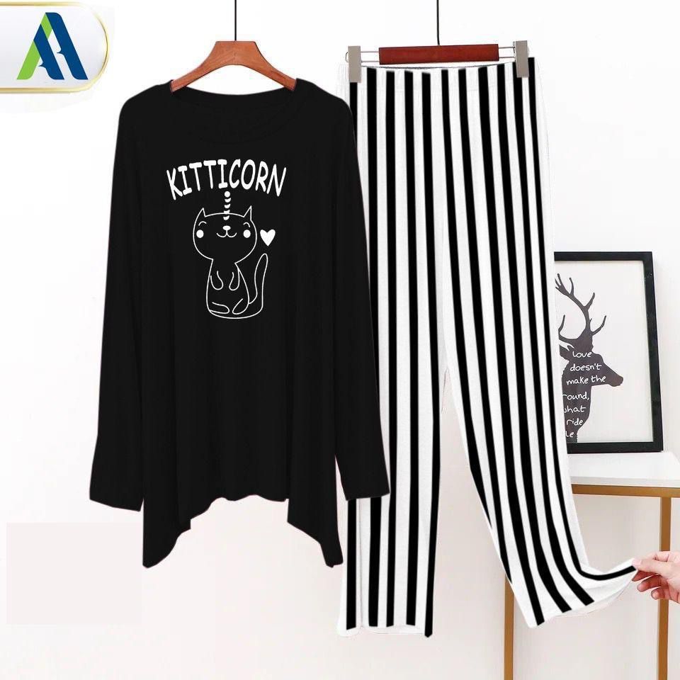 Kitty Corn Night Wear Suit For Girls