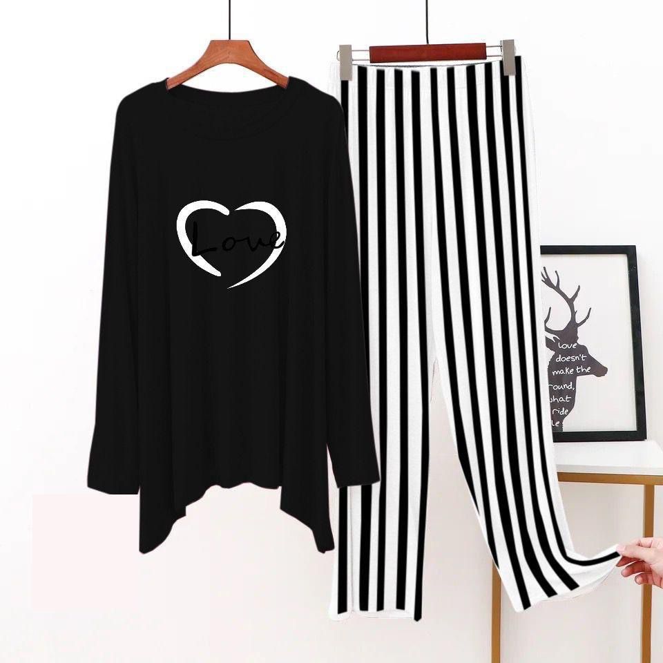 Love Logo Night Wear Suit For Girls