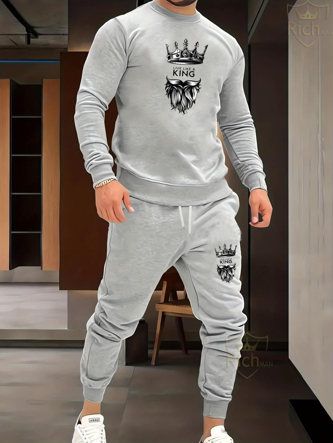 Premium Fabricone King Track Suit Silver