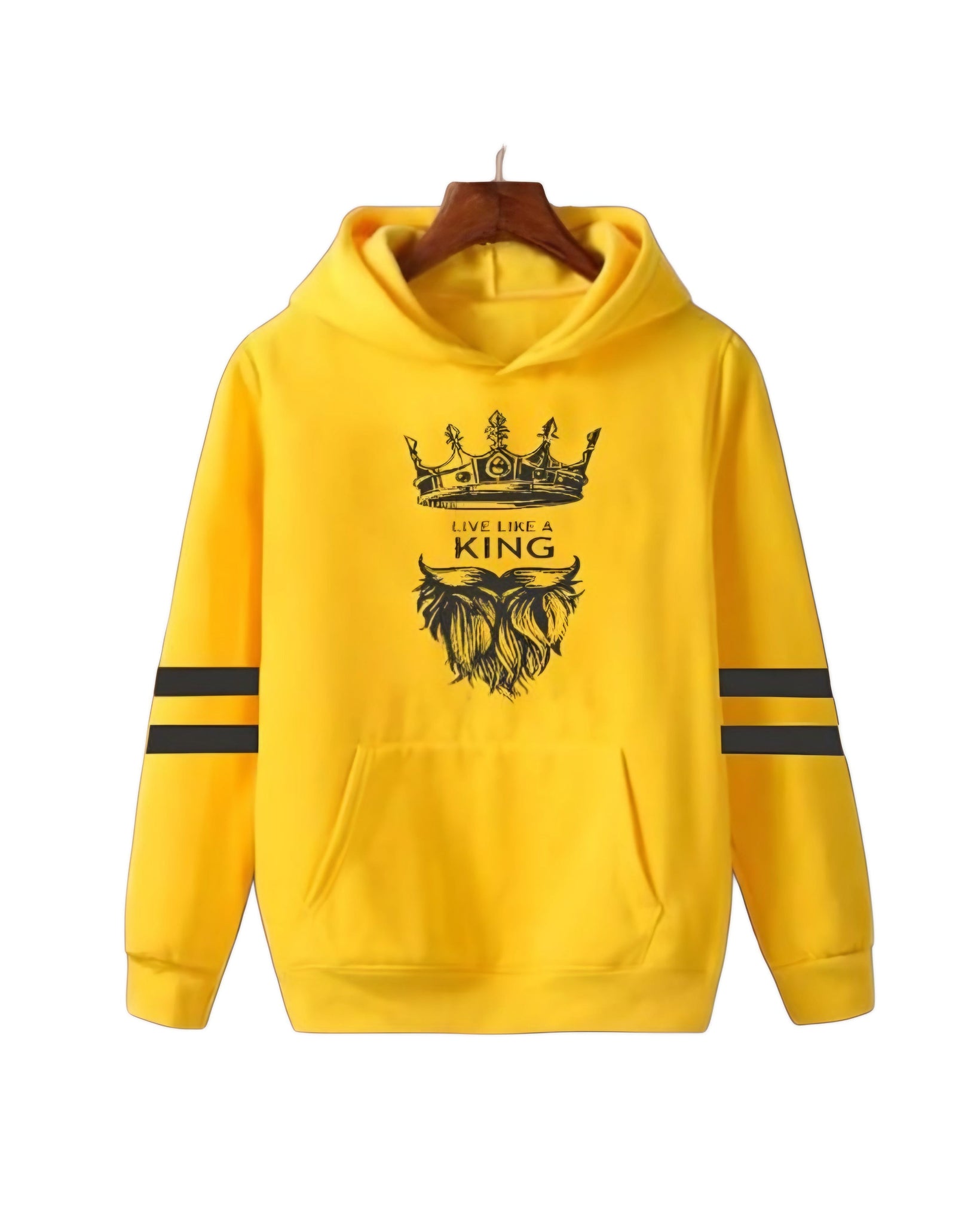 King Logo Premium Hoodie Yellow